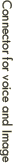 Connector for voice and image